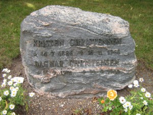 Kristen og Dagmar gravsten Venslev kirkegård